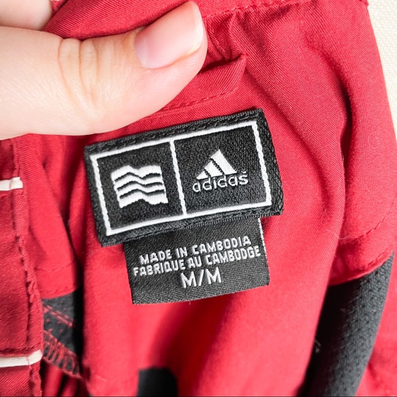 Adidas Red Windbreaker Half Zip Pullover Size M - Picture 2 of 4